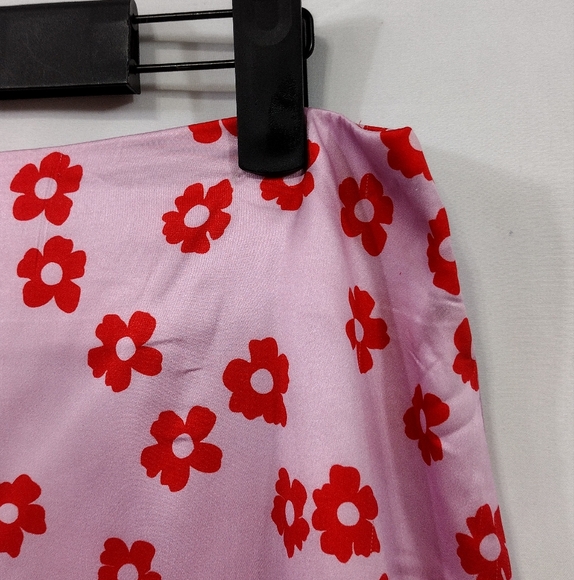 Princess Polly Polly Olton Floral Mini Skirt Women's 10 Pink Red Barbiecore 90s - Picture 5 of 12